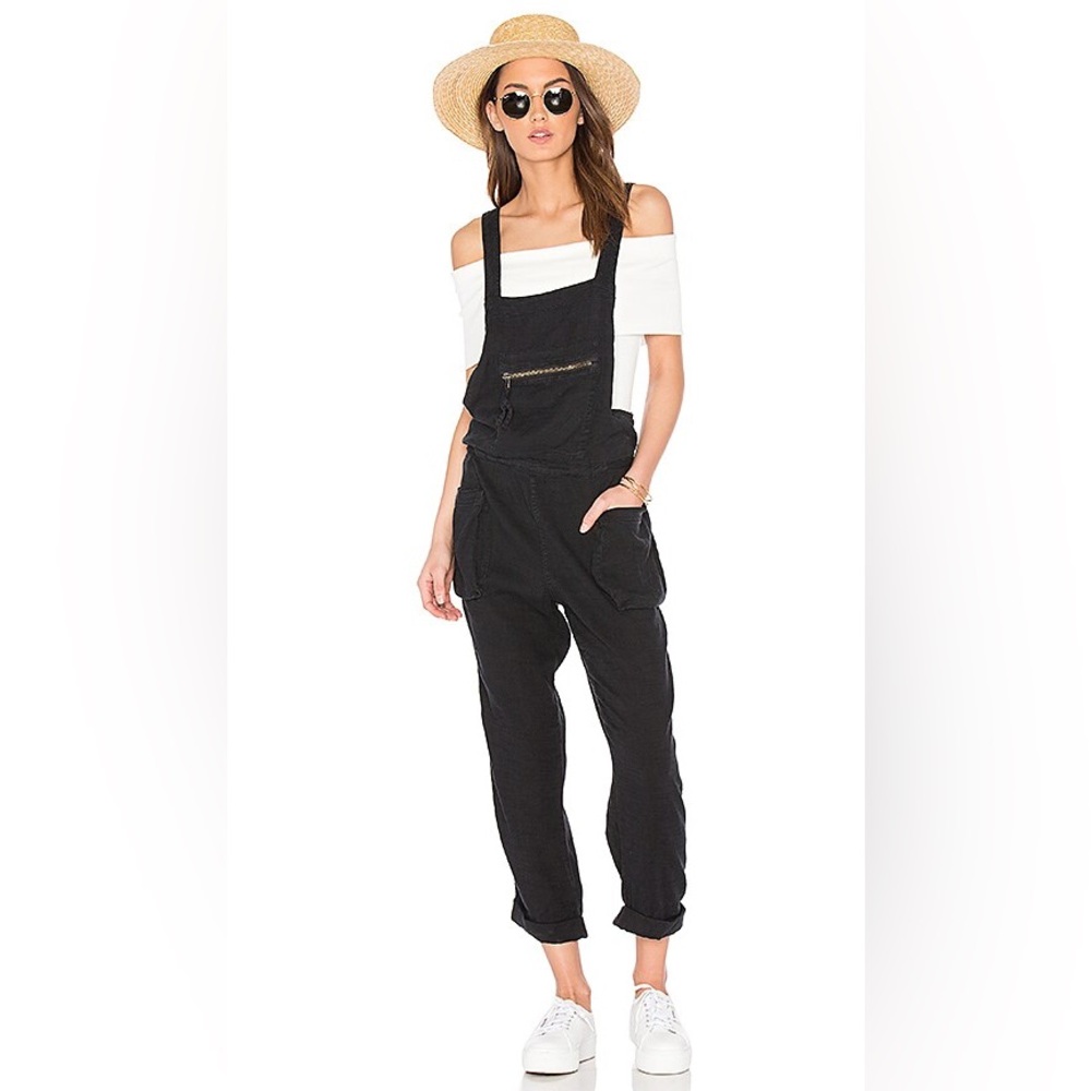 Free People First City One Piece Overall in Black